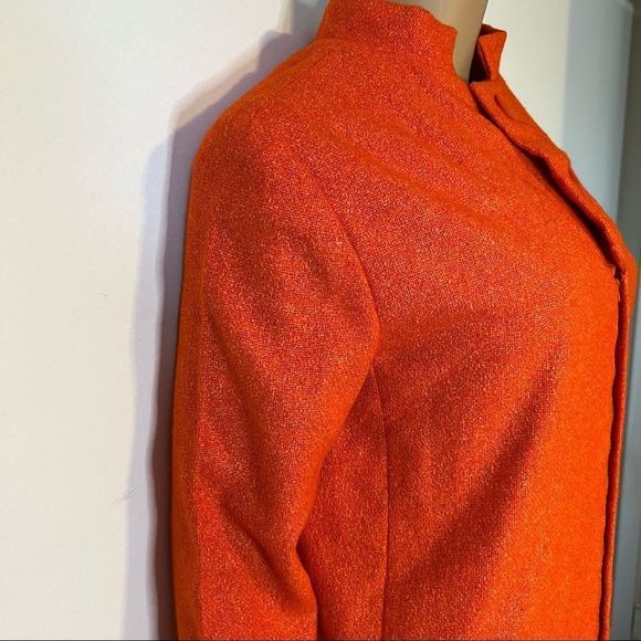 Vintage 1960’s Hand Made Bright Orange Shift Jacket Dress - Picture 3 of 12